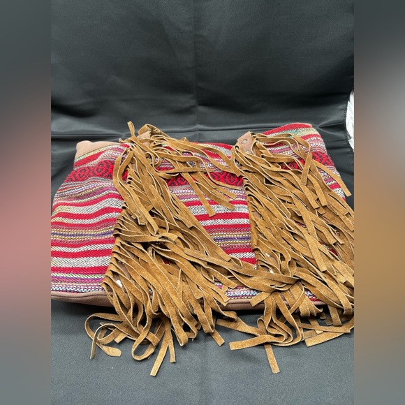 American & Beyond tapestry boho hippie tote bag. (PB2) - Picture 2 of 6